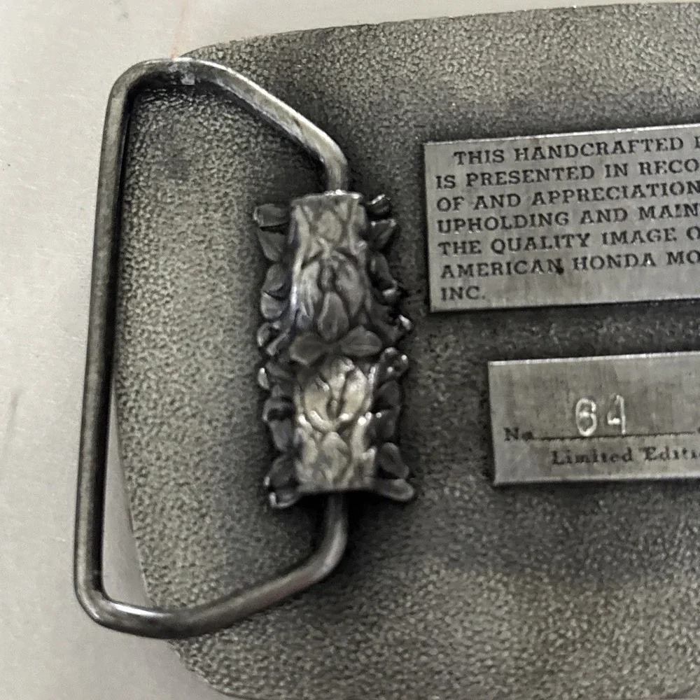 Honda‎ Northwest Zone Company Vintage 80's Belt Buckle Limited Edition 64 Of 250